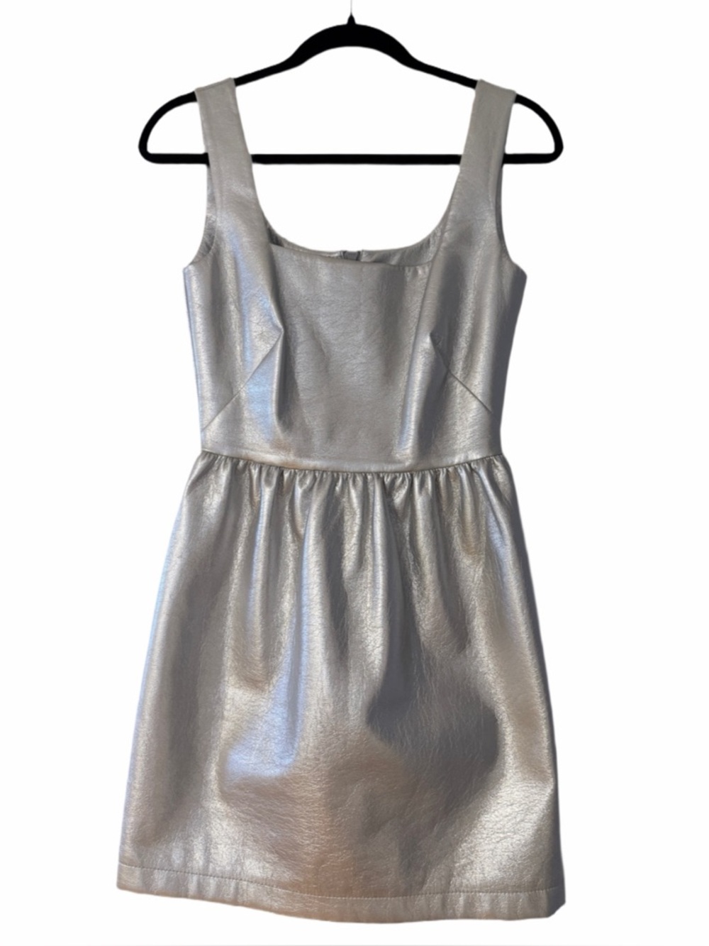 Cynthia Rowley Silver Metallic Tank Dress